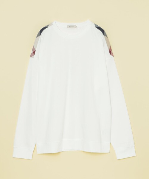 CB CRESTBRIDGE（シービークレストブリッジ）の「ラインチェックロンT（Tシャツ/カットソー・メンズ・ブラック/オフホワイト・M）」の6枚目の写真