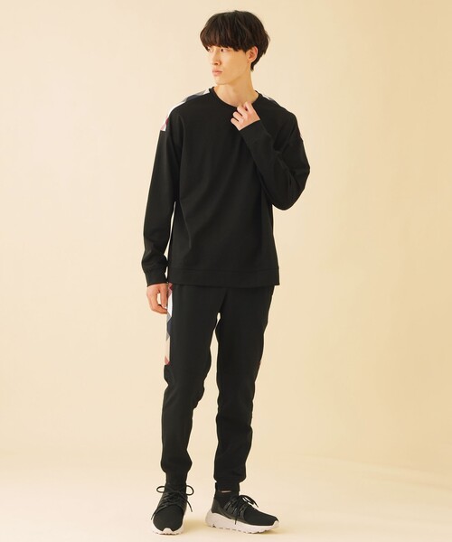 CB CRESTBRIDGE（シービークレストブリッジ）の「ラインチェックロンT（Tシャツ/カットソー・メンズ・ブラック/オフホワイト・M）」の7枚目の写真