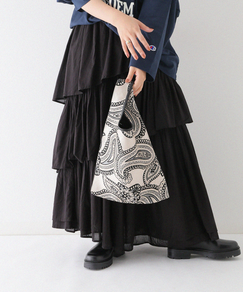 The Bagmati（ザバグマティ）の「【BAGMATI/バグマティ】  BATIK TOTE：トートバッグ（トートバッグ・レディース・アイボリー/イエロー/ブラック・FREE）」の3枚目の写真