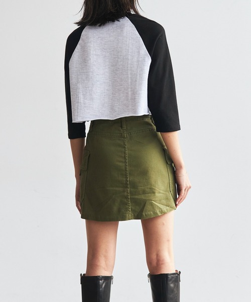 FIG&VIPER（フィグアンドバイパー）の「ミリタリーミニスカート（スカート・レディース・ブラック/カーキ・FREE）」の20枚目の写真