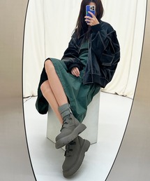 minsobi | 編み上げストレッチブーツ(ブーツ)