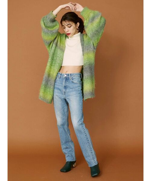 EVRIS（エヴリス）の「シンプルストレートデニムパンツ（デニムパンツ・レディース・ライトブルー/インディゴブルー・SMALL/MEDIUM）」の16枚目の写真