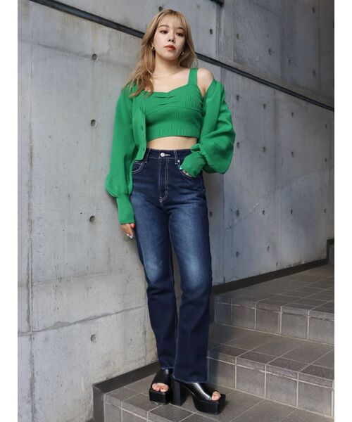 EVRIS（エヴリス）の「シンプルストレートデニムパンツ（デニムパンツ・レディース・ライトブルー/インディゴブルー・SMALL/MEDIUM）」の19枚目の写真