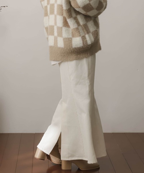 SENSE OF PLACE by URBAN RESEARCH（センスオブプレイスバイアーバンリサーチ）の「コーデュロイマーメイドスカート（スカート・レディース・モカ/カーキ/オレンジ/アイボリー・MEDIUM/SMALL）」の6枚目の写真