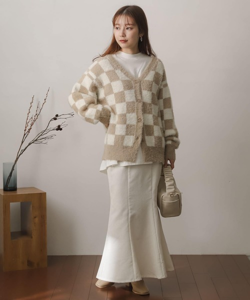 SENSE OF PLACE by URBAN RESEARCH（センスオブプレイスバイアーバンリサーチ）の「コーデュロイマーメイドスカート（スカート・レディース・モカ/カーキ/オレンジ/アイボリー・MEDIUM/SMALL）」の7枚目の写真