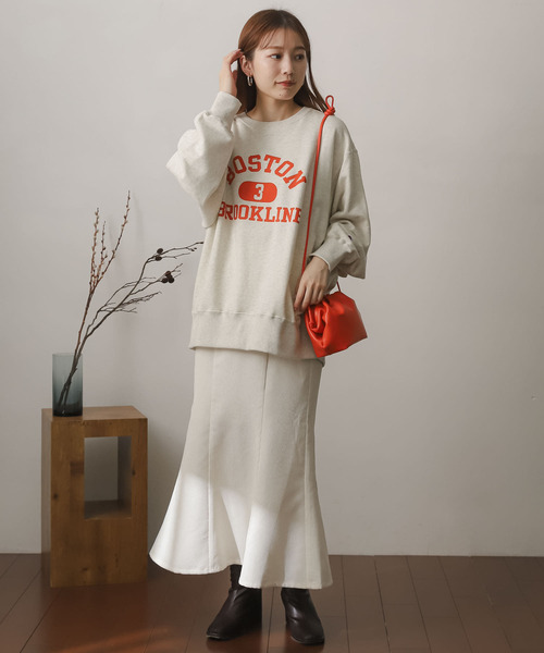 SENSE OF PLACE by URBAN RESEARCH（センスオブプレイスバイアーバンリサーチ）の「コーデュロイマーメイドスカート（スカート・レディース・モカ/カーキ/オレンジ/アイボリー・MEDIUM/SMALL）」の9枚目の写真