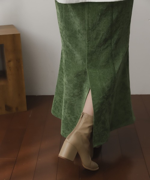 SENSE OF PLACE by URBAN RESEARCH（センスオブプレイスバイアーバンリサーチ）の「コーデュロイマーメイドスカート（スカート・レディース・モカ/カーキ/オレンジ/アイボリー・MEDIUM/SMALL）」の12枚目の写真