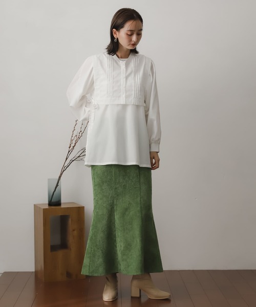 SENSE OF PLACE by URBAN RESEARCH（センスオブプレイスバイアーバンリサーチ）の「コーデュロイマーメイドスカート（スカート・レディース・モカ/カーキ/オレンジ/アイボリー・MEDIUM/SMALL）」の14枚目の写真