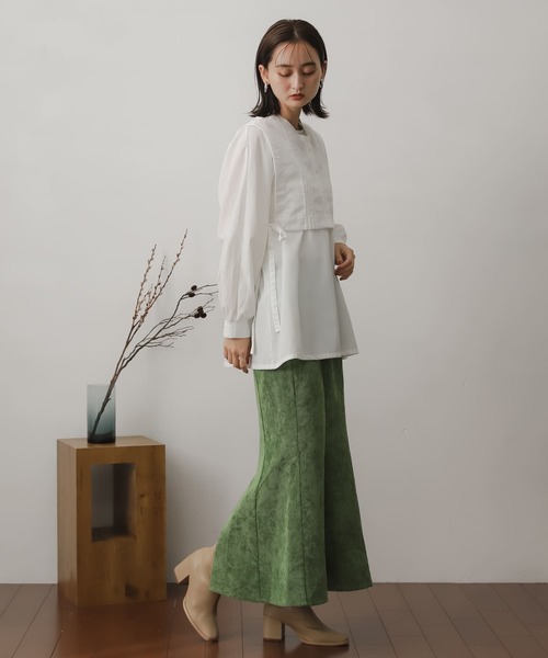 SENSE OF PLACE by URBAN RESEARCH（センスオブプレイスバイアーバンリサーチ）の「コーデュロイマーメイドスカート（スカート・レディース・モカ/カーキ/オレンジ/アイボリー・MEDIUM/SMALL）」の15枚目の写真