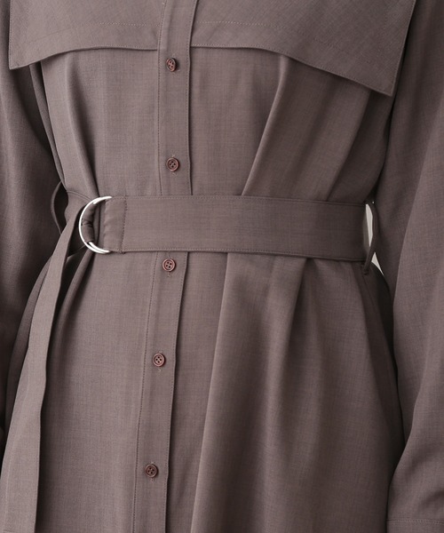 N.(N. Natural Beauty Basic)(エヌエヌナチュラルビューティーベーシック)の「◆スクエアケープ長袖ワンピース(ワンピース・レディース・モカ/オレンジ/ブルー・MEDIUM)」の7枚目の写真