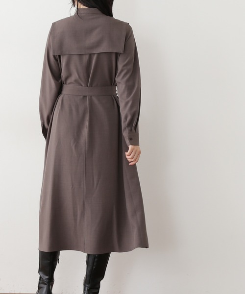 N.(N. Natural Beauty Basic)(エヌエヌナチュラルビューティーベーシック)の「◆スクエアケープ長袖ワンピース(ワンピース・レディース・モカ/オレンジ/ブルー・MEDIUM)」の10枚目の写真