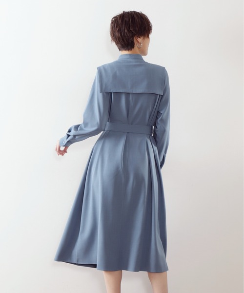 N.(N. Natural Beauty Basic)(エヌエヌナチュラルビューティーベーシック)の「◆スクエアケープ長袖ワンピース(ワンピース・レディース・モカ/オレンジ/ブルー・MEDIUM)」の17枚目の写真