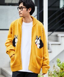 FREAK'S STORE | WEB限定 ビッグシルエット ジップアップ カウチンニット/セーター(カーディガン/ボレロ)