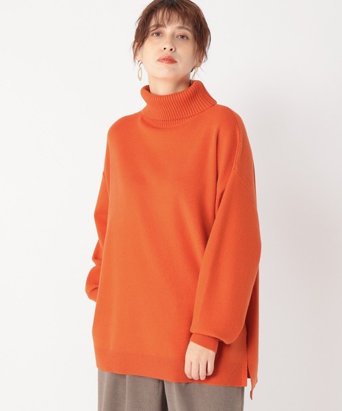 studio CLIP（スタディオクリップ）の「【お手入れらくらくニット】12ゲージソフィニータートルプルオーバー（ニット/セーター・レディース・ブラック/グレー/ライトグリーン/モカ/オレンジ/チャコール/ダークブラウン/ブルー・FREE）」の8枚目の写真