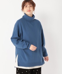 【お手入れらくらくニット】12ゲージソフィニータートルプルオーバー