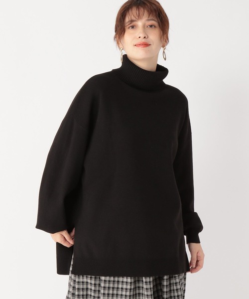 studio CLIP（スタディオクリップ）の「【お手入れらくらくニット】12ゲージソフィニータートルプルオーバー（ニット/セーター・レディース・ブラック/グレー/ライトグリーン/モカ/オレンジ/チャコール/ダークブラウン/ブルー・FREE）」の4枚目の写真