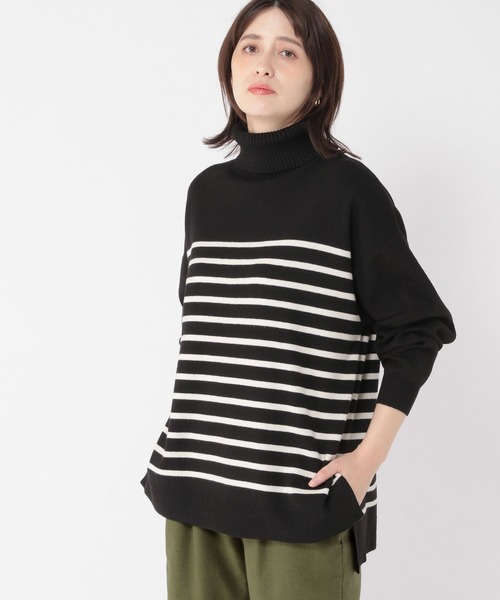 studio CLIP（スタディオクリップ）の「【お手入れらくらくニット】12ゲージソフィニータートルプルオーバー（ニット/セーター・レディース・ブラック/グレー/ライトグリーン/モカ/オレンジ/チャコール/ダークブラウン/ブルー・FREE）」の9枚目の写真