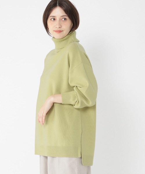 studio CLIP（スタディオクリップ）の「【お手入れらくらくニット】12ゲージソフィニータートルプルオーバー（ニット/セーター・レディース・ブラック/グレー/ライトグリーン/モカ/オレンジ/チャコール/ダークブラウン/ブルー・FREE）」の17枚目の写真