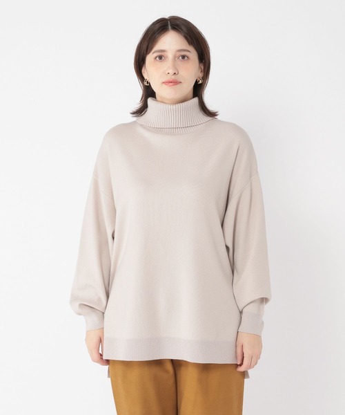 studio CLIP（スタディオクリップ）の「【お手入れらくらくニット】12ゲージソフィニータートルプルオーバー（ニット/セーター・レディース・ブラック/グレー/ライトグリーン/モカ/オレンジ/チャコール/ダークブラウン/ブルー・FREE）」の15枚目の写真