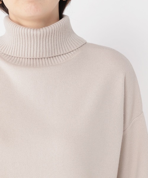 studio CLIP（スタディオクリップ）の「【お手入れらくらくニット】12ゲージソフィニータートルプルオーバー（ニット/セーター・レディース・ブラック/グレー/ライトグリーン/モカ/オレンジ/チャコール/ダークブラウン/ブルー・FREE）」の13枚目の写真