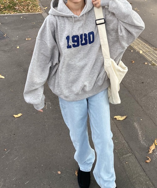 Chillfar（チルファー）の「1980ワッペンパーカー（パーカー・レディース・ブラック/ダークグリーン/オートミール/杢グレー/ブラウン/ネイビー・FREE）」の8枚目の写真