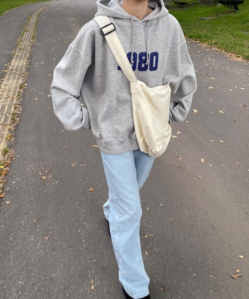 Chillfar（チルファー）の「1980ワッペンパーカー（パーカー・レディース・ブラック/ダークグリーン/オートミール/杢グレー/ブラウン/ネイビー・FREE）」の9枚目の写真