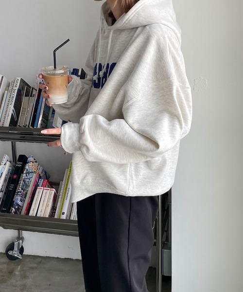 Chillfar（チルファー）の「1980ワッペンパーカー（パーカー・レディース・ブラック/ダークグリーン/オートミール/杢グレー/ブラウン/ネイビー・FREE）」の17枚目の写真