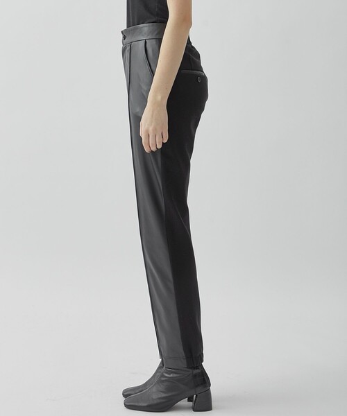 CITY TOKYO（シティトウキョウ）の「フロントレザージョガーパンツ（その他パンツ・レディース・ベージュ/ブラック・1/2）」の8枚目の写真