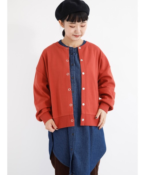 Samansa Mos2(サマンサ モスモス)の「コットンツイルリングドットボタンカーディガン(カーディガン/ボレロ・レディース・ブラック/レッド/キナリ・フリ-)」の3枚目の写真