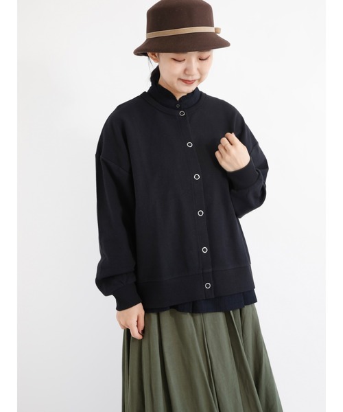 Samansa Mos2(サマンサ モスモス)の「コットンツイルリングドットボタンカーディガン(カーディガン/ボレロ・レディース・ブラック/レッド/キナリ・フリ-)」の2枚目の写真