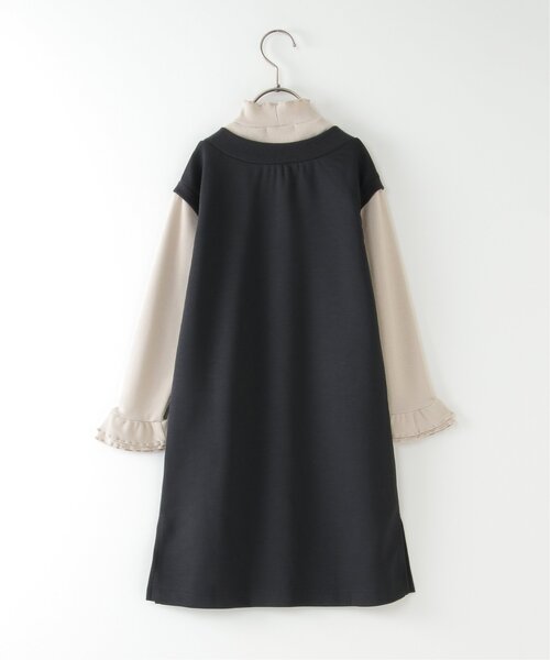 ikka（イッカ）の「Vネックジャンスカドッキングワンピース（120~160cm）（ワンピース・キッズ・キャメル/ブラック・120/140/150/130/160）」の11枚目の写真