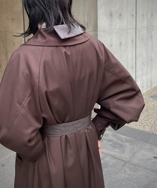 &g'aime（アンジェム）の「【&g’aime】レザーレイヤードトレンチコート（トレンチコート・レディース・グレイッシュベージュ/ブラック/ブラウン・FREE）」の21枚目の写真