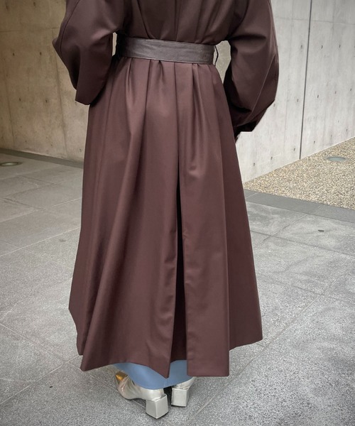 &g'aime（アンジェム）の「【&g’aime】レザーレイヤードトレンチコート（トレンチコート・レディース・グレイッシュベージュ/ブラック/ブラウン・FREE）」の14枚目の写真