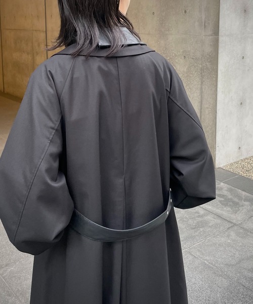 &g'aime（アンジェム）の「【&g’aime】レザーレイヤードトレンチコート（トレンチコート・レディース・グレイッシュベージュ/ブラック/ブラウン・FREE）」の12枚目の写真