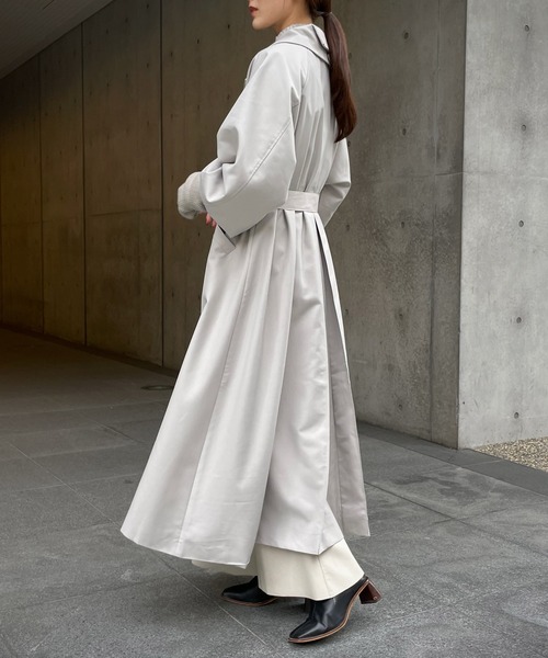 &g'aime（アンジェム）の「【&g’aime】レザーレイヤードトレンチコート（トレンチコート・レディース・グレイッシュベージュ/ブラック/ブラウン・FREE）」の22枚目の写真