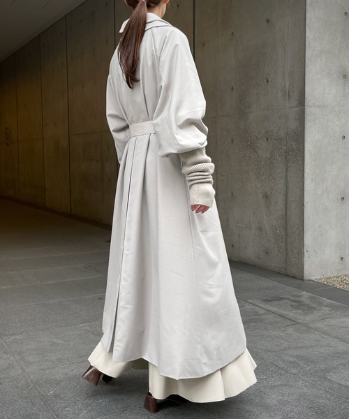 &g'aime（アンジェム）の「【&g’aime】レザーレイヤードトレンチコート（トレンチコート・レディース・グレイッシュベージュ/ブラック/ブラウン・FREE）」の15枚目の写真