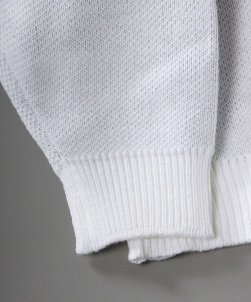 SITRY（シトリー）の「oversize BIG logo Knit/オーバーサイズ BIGロゴ ニット/セーター（ニット/セーター・メンズ・ブルーグレー/ホワイト系その他/ブラック/ホワイト・M/L/XL）」の14枚目の写真