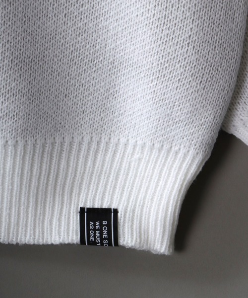 SITRY（シトリー）の「oversize BIG logo Knit/オーバーサイズ BIGロゴ ニット/セーター（ニット/セーター・メンズ・ブルーグレー/ホワイト系その他/ブラック/ホワイト・M/L/XL）」の16枚目の写真