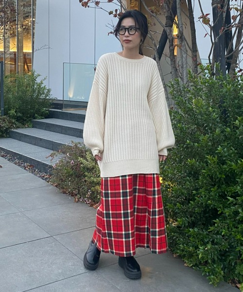 RODEO CROWNS WIDE BOWL（ロデオクラウンズワイドボウル）の「サイドプリーツチェックスカート（スカート・レディース・レッド系その他/ブルー系その他3・FREE）」の19枚目の写真