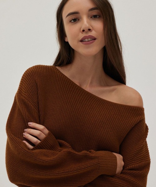 Love,Bonito（ラブボニート）の「ライリン マルチウェイニット ミディドレス（ワンピース・レディース・ブラウン/イエロー・X-SMALL/SMALL/MEDIUM/LARGE）」の9枚目の写真