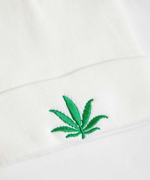 babyShoop(ベイビーシュープ)の「マリファナロゴニットCAP(ニットキャップ/ビーニー・レディース・ブラック/グレー/ホワイト・FREE)」の7枚目の写真