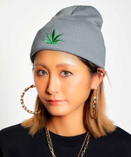 babyShoop（ベイビーシュープ）の「マリファナロゴニットCAP