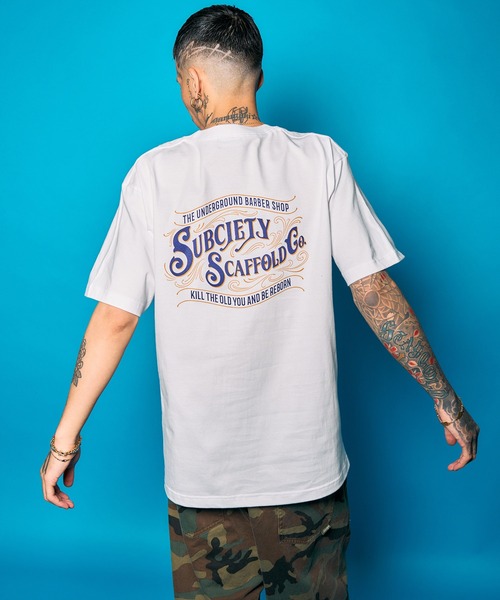 Subciety（サブサエティ）の「SCAFFOLD TEE（Tシャツ/カットソー・メンズ・ホワイト/ブラック/カーキ/スミクロ/ブラック×ピンク/ブルー・SMALL/MEDIUM/LARGE/X-LARGE/XX-LARGE）」の20枚目の写真