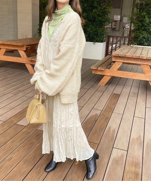 apres jour（アプレジュール）の「クリンクルワンピース【ZOZOTOWN限定アイテム】（ワンピース・レディース・カーキ/アイボリー/ブラック/オレンジ・フリー/X-LARGE）」の20枚目の写真