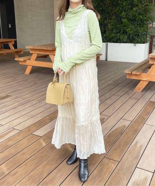 apres jour（アプレジュール）の「クリンクルワンピース【ZOZOTOWN限定アイテム】（ワンピース・レディース・カーキ/アイボリー/ブラック/オレンジ・フリー/X-LARGE）」の21枚目の写真