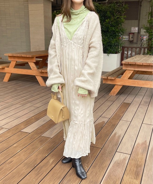 apres jour（アプレジュール）の「クリンクルワンピース【ZOZOTOWN限定アイテム】（ワンピース・レディース・カーキ/アイボリー/ブラック/オレンジ・フリー/X-LARGE）」の19枚目の写真