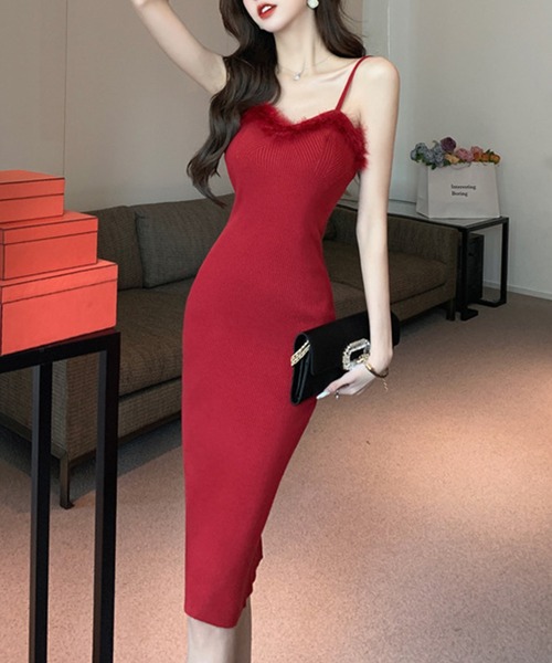 ジャスミン 赤ワンピース