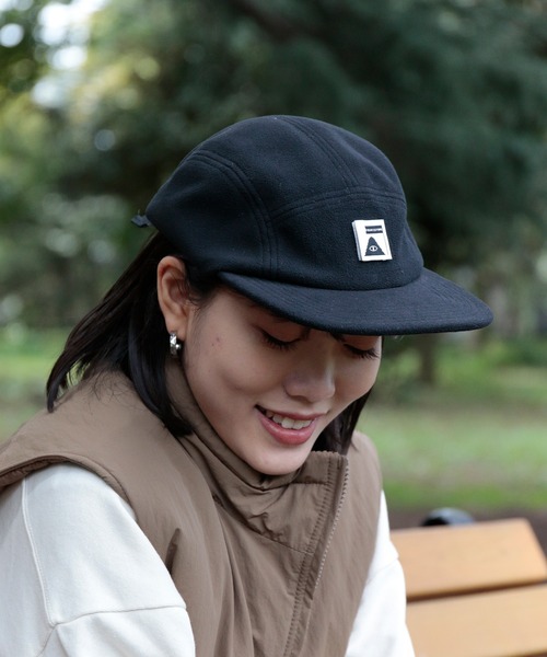 POLeR（ポーラー）の「POLeR×FREAK'S STORE/ポーラー×フリークスストア 別注FLEECE JET CAP（キャップ・メンズ・ブラック/カモフラージュ・ONE SIZE）」の2枚目の写真