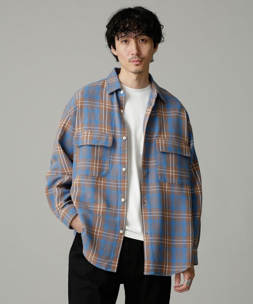 NANO universe（ナノユニバース）の「LB.04/別注ALASKAN チェックシャツ（シャツ/ブラウス・メンズ・ピンク/チャコール/その他1・S/M/L）」の7枚目の写真