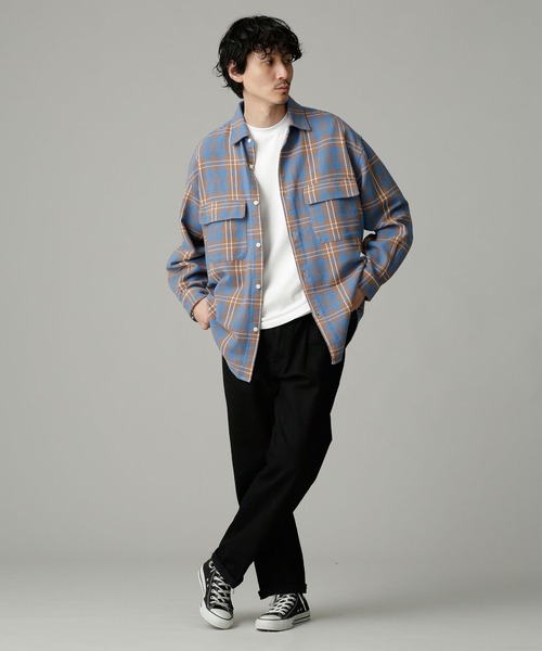 NANO universe（ナノユニバース）の「LB.04/別注ALASKAN チェックシャツ（シャツ/ブラウス・メンズ・ピンク/チャコール/その他1・S/M/L）」の8枚目の写真